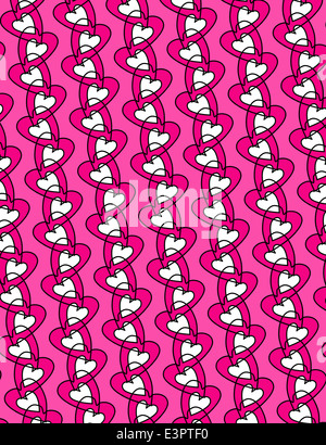 Illustrazione del cuore simmetrica carta da parati Foto Stock