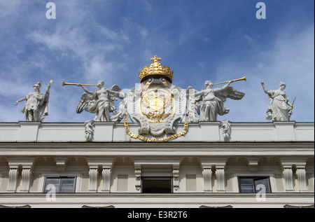 Facciata del palazzo di Hofburg a Vienna, in Austria Foto Stock