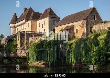 Il medievale castello Château de Losse a Thonac nella valle di Vézère, Périgord e Dordogna, Francia Foto Stock