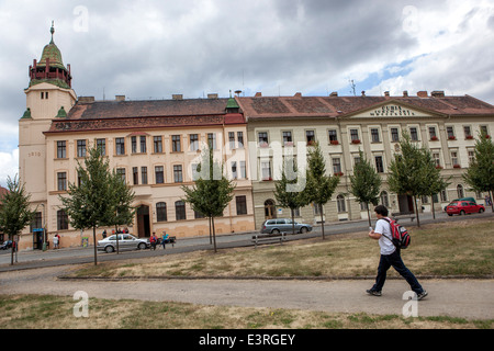 Terezin città, la piazza principale, la Repubblica ceca, l'Europa Foto Stock