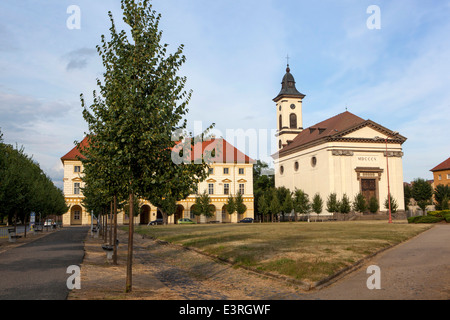 Terezin città, la piazza principale, la Repubblica ceca, l'Europa Foto Stock