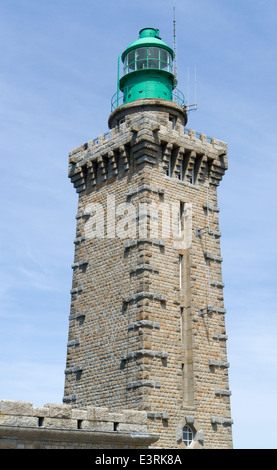 Faro di Cap Frehel in Bretagna, Francia Foto Stock