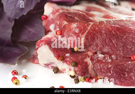 Carne cruda Foto Stock