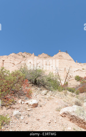 Una vista della montagna formazioni di roccia a tenda Kasha-Katuwe Rocks National Monument, Nuovo Messico, Stati Uniti d'America. Foto Stock