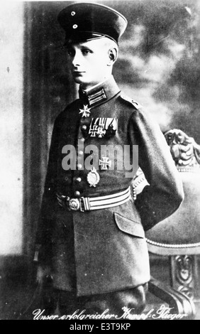 Questa fotografia della collezione di Lou Larson cattura un'immagine del Blue Max, un prestigioso onore militare tedesco assegnato durante la prima guerra mondiale. Il "Pour le Mérite" è stato concesso agli aviatori per il loro eccezionale coraggio in combattimento. Foto Stock