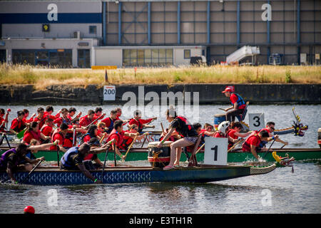 Londra, Regno Unito. Il 29 giugno, 2014. Londra Hong Kong Dragon Boat Festival 2014 Credit: Guy Corbishley/Alamy Live News Foto Stock