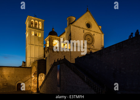 Basilica di s. Francesco in Assisi, Italia. Foto Stock