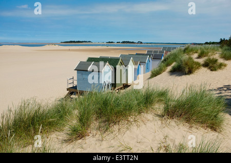 Cabine sulla spiaggia, a Wells-next-Mare, Norfolk, Inghilterra. Foto Stock