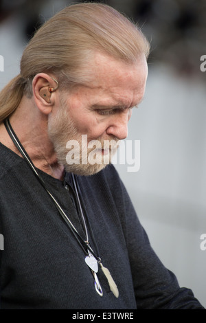 LINCOLN, CA - 29 Giugno: Gregg Allman esegue al Thunder Valley Casino Resort a Lincoln, la California il 29 giugno, 2014 Foto Stock