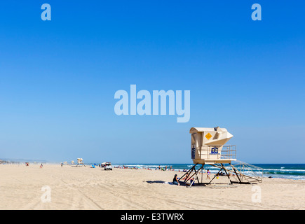 La spiaggia di Huntington Beach State Park, Huntington Beach, Orange County, California, Stati Uniti d'America Foto Stock