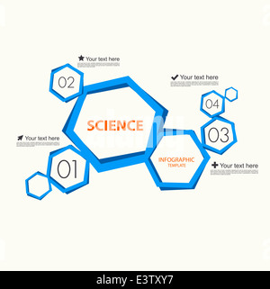 Scienza modello infografico Foto Stock