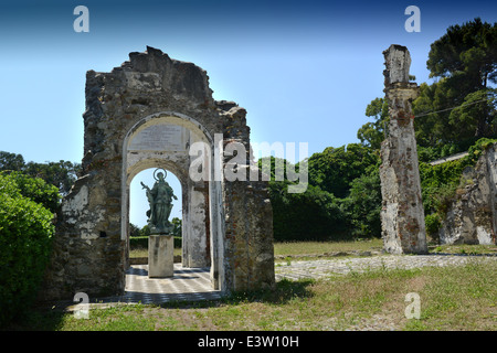 Sestri Levante in Liguria Italia Rovine di Santa Caterina oratorio Foto Stock