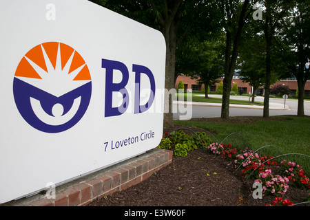 Un impianto del medical technology company Becton, Dickinson e Company (BD) in scintille, Maryland. Foto Stock