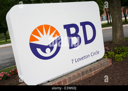 Un impianto del medical technology company Becton, Dickinson e Company (BD) in scintille, Maryland. Foto Stock