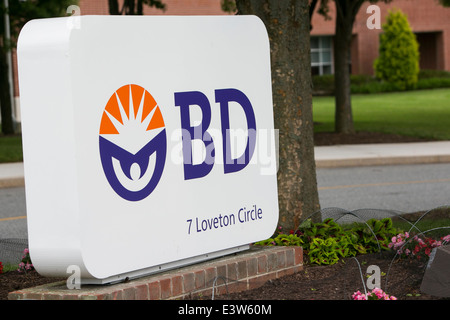 Un impianto del medical technology company Becton, Dickinson e Company (BD) in scintille, Maryland. Foto Stock