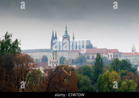 La cattedrale di san Vito, il castello di Praga, Repubblica ceca Foto Stock