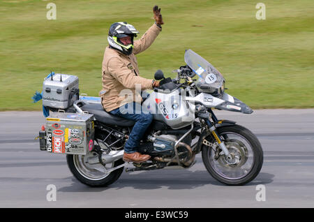 Charley Boorman su BMW R1150GS motocicletta al Goodwood Festival della velocità Foto Stock