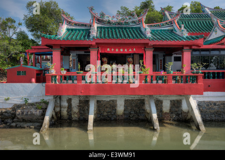 Il tempio taoista di Da Bogong sull'Isola di Kusu vicino a Singapore. Foto Stock