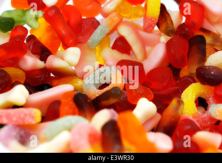 Close up misti dolci caramelle Foto Stock