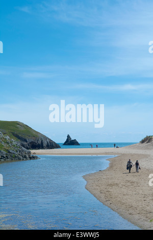 Ampia Haven South Beach - Pembrokeshire, Wales, Regno Unito Foto Stock