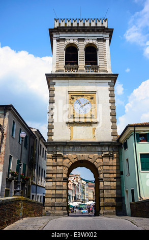 Porta Vecchia Este una cinta muraria cittadina medievale nella regione Veneto del nord Italia Foto Stock