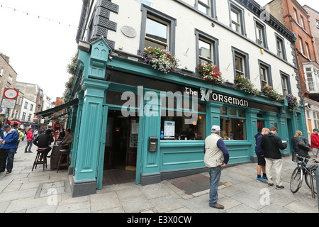 Una vista del Norseman pub di Temple Bar nel centro della città di Dublino. Foto Stock