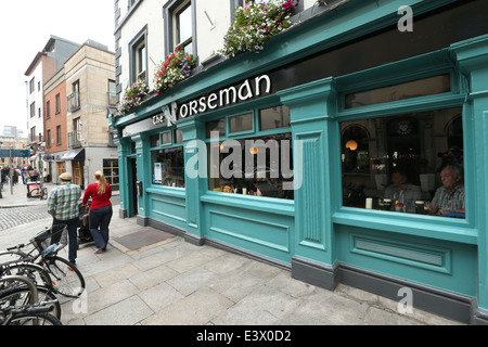 Una vista del Norseman pub di Temple Bar nel centro della città di Dublino. Foto Stock