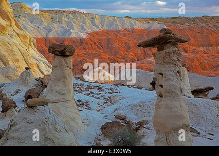 Stati Uniti d'America, Utah, Scalone Escalante-National monumento, Toadstool rocce Foto Stock