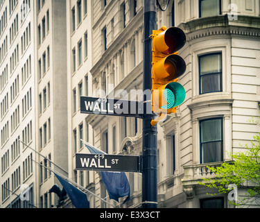 Wall Street, New York Foto Stock
