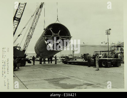 Questa immagine mostra il programma missilistico Convair/General Dynamics Atlas e il design della carrozzeria di sollevamento. Il Little Joe II fu una parte fondamentale dei primi test di volo spaziale della NASA e dello sviluppo dello Space Shuttle. Foto Stock