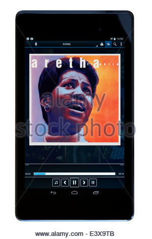 Aretha Franklin, MP3 le copertine degli album su PC tablet, Inghilterra