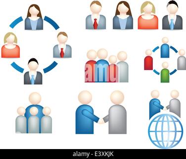 Illustrazione di business il lavoro di squadra e i colleghi di lavoro Illustrazione Vettoriale