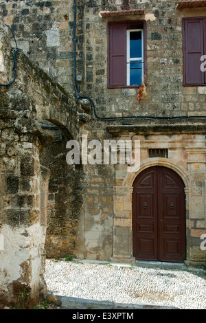 Griechenland, Rhodos-Stadt, Altstadt, Blick in die Odos Fanouriou Foto Stock