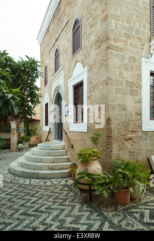 Griechenland, Rhodos-Stadt, Altstadt, Hof der Türkischen Bibliothek (Hafiz-Ahmed-Aga-Bibliothek) Foto Stock