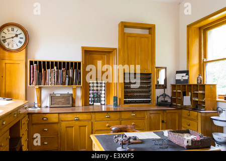 Stazione Ufficio Master a vivere Beamish Open Air Museum Foto Stock