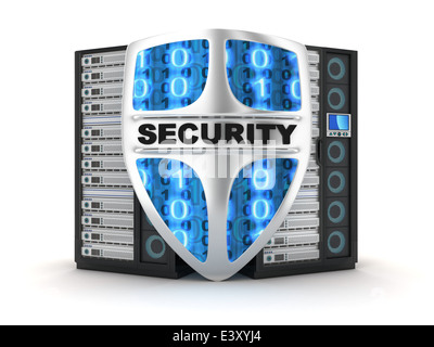 Server Security (fatto in 3d) Foto Stock