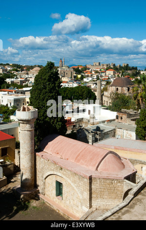 Griechenland, Rhodos-Stadt, Altstadt, Blick beim Mauerrundgang über die Stadt Foto Stock