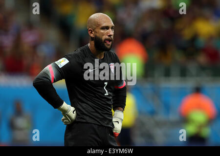 Salvador, Brasile. Il 1 luglio 2014. Calcio: brasil World Cup 2014 round di 16 match Usa vs Belgio Coppa del Mondo di calcio Brasile 2014: Howard (USA) (foto: Marco Iacobucci/Alamy Live News) Foto Stock