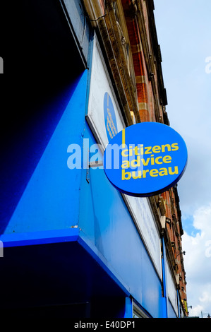 Citizens Advice Bureau logo shop segno Inghilterra Nottingham REGNO UNITO Foto Stock