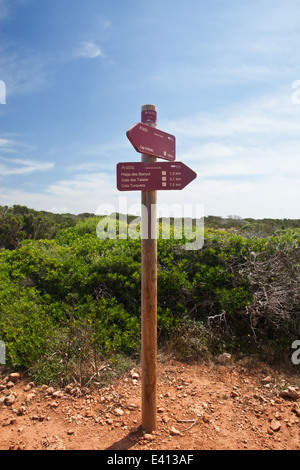 Cami de Cavalls segno post, Menorca Foto Stock