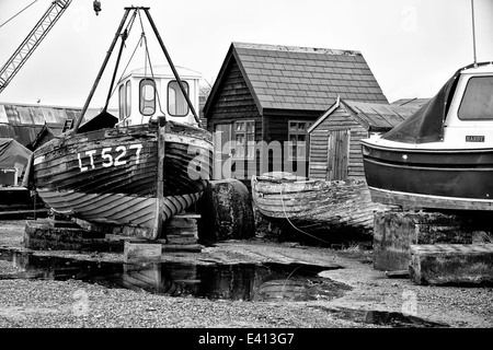 Barca da pesca, il porto, Southwold, Suffolk, Regno Unito Foto Stock