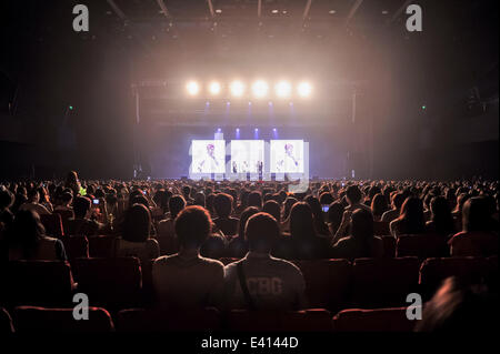 Hong Kong, Cina. Il 28 giugno, 2014. Corea del Sud cantante Hong Ki Lee incontra i suoi fan a Hong Kong in Cina il sabato 28 giugno, 2014. © TopPhoto/Alamy Live News Foto Stock