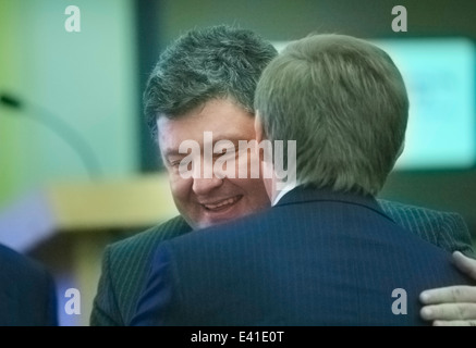 Ritratto di Petr Poroshenko - nuovo presidente dell'Ucraina. Foto Stock