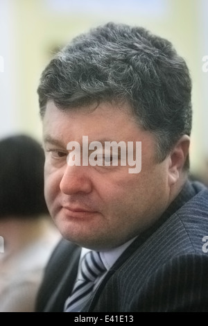 Ritratto di Petr Poroshenko - nuovo presidente dell'Ucraina. Foto Stock