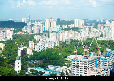 Sito in costruzione in un nuovo distretti di Singapore Foto Stock