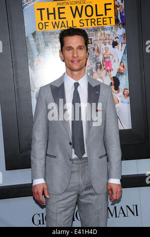 Noi Premiere del lupo di Wall Street con: Matthew McConaughey dove: la città di New York, New York, Stati Uniti quando: 17 Dic 2013 Foto Stock