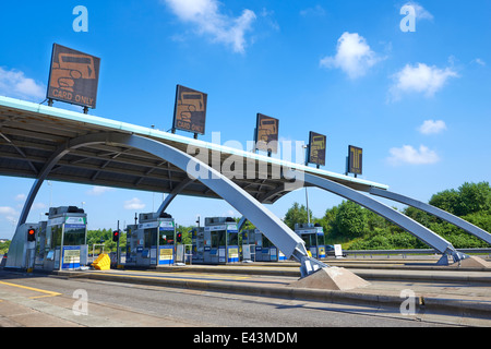 M6 Toll Plaza Grande Wyrley Staffordshire REGNO UNITO Foto Stock