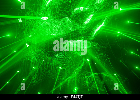 Laser di marshmallow Festa della "foresta", parte della rivoluzione digitale mostra presso il Barbican a spazio di Bloomberg Foto Stock