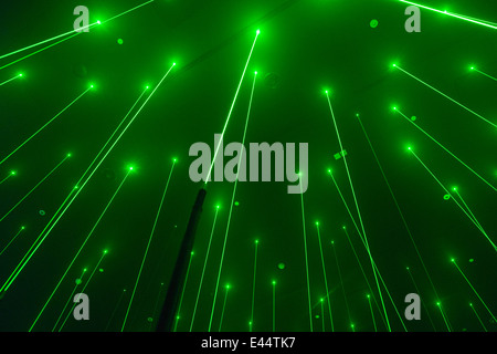 Laser di marshmallow Festa della "foresta", parte della rivoluzione digitale mostra presso il Barbican a spazio di Bloomberg Foto Stock