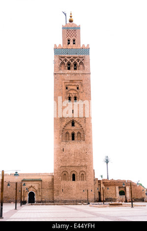 Minarette della Moschea di Koutoubia, Marrakech, Marocco Foto Stock